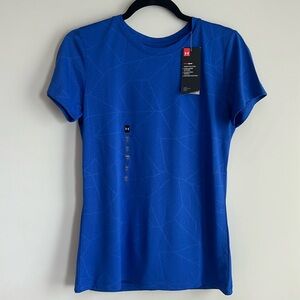 Under Armour UA Velocity Geo Fence Heatgear Loose TShirt - Royal Blue - Small